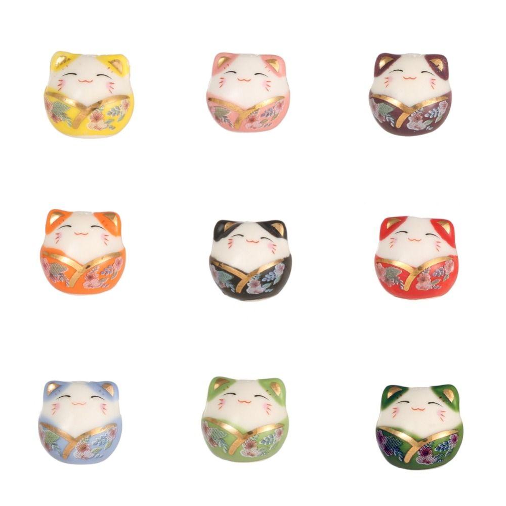Kitty Maneki-neko Beads Cat DIY Jewelry Accessory Fashion Plutus Cat Beads  DIY Jewelry