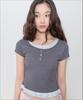 MIXXO Pattern Frill Layered T-Shirt Re Lwg412A_Miwhwg50Qa