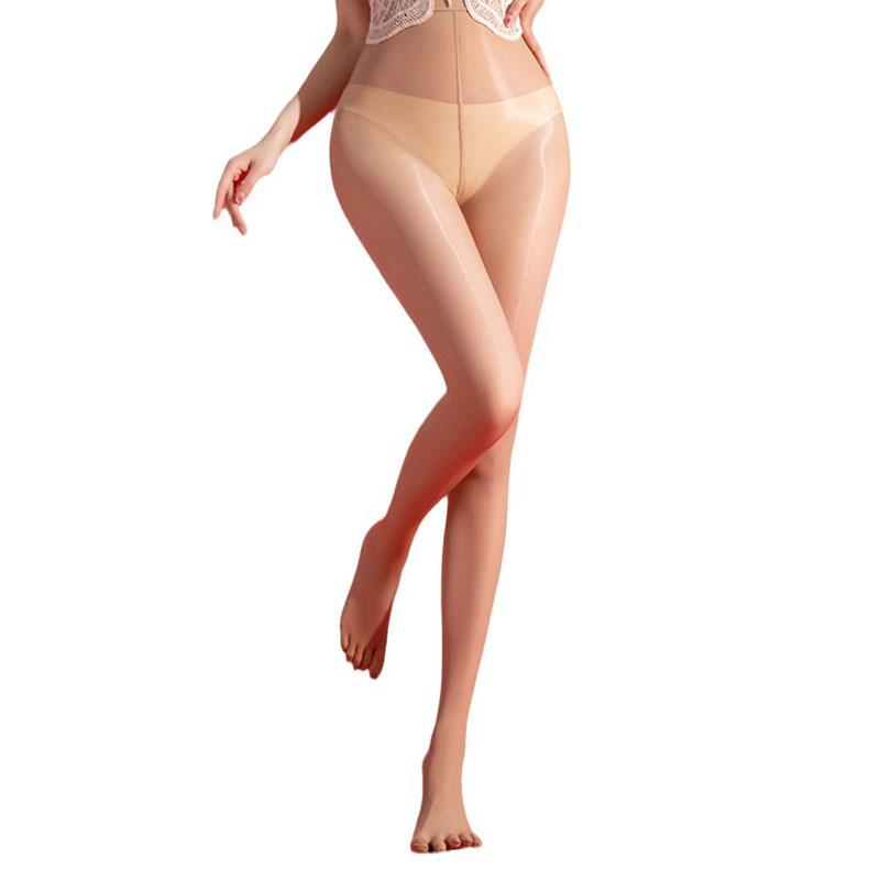 Pferdeölsocken, glänzende und glatte Seidenstrümpfe, dünne transparente seidige Strumpfhosen für Frauen, Öl-Zehensocken