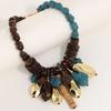 1PC European and American Luxury Style Gold Metal Multi-material Mix and Match Necklace, Retro Exaggerated Personality Collarbone Chain