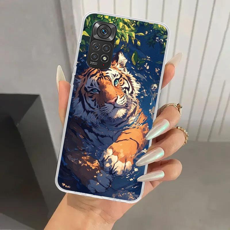 Superior Tiger Pattern Art Phone Case for Xiaomi Redmi Note 15 14 14S 13 12S 12 Pro 11S 11 Plus 11T 11E 10S Soft Funda Print She
