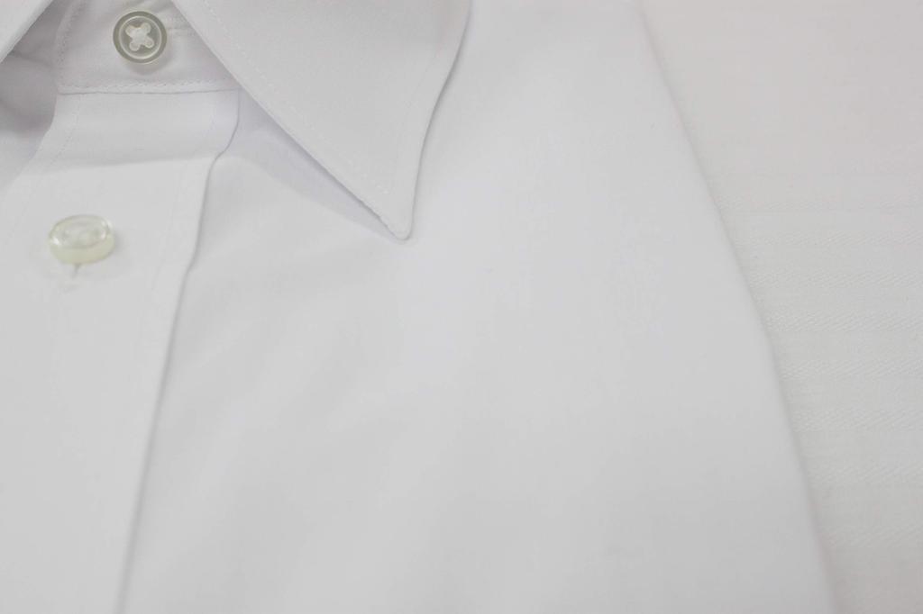 Long sleeve dress finish plain white neck size to Japanese size [Konaka] shirt, wrinkle-resistant [Regular collar/button-down/wide collar] Men's,