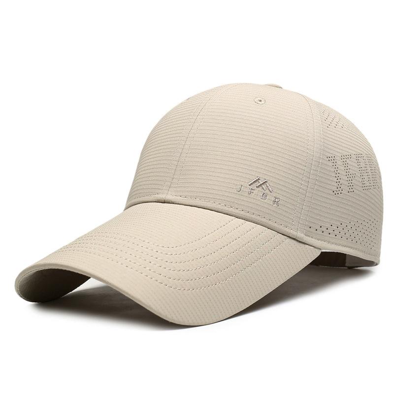 

New men s sun hat: sun-protective, perforated mesh, breathable, with an extended brim – a stylish baseball cap бежевий