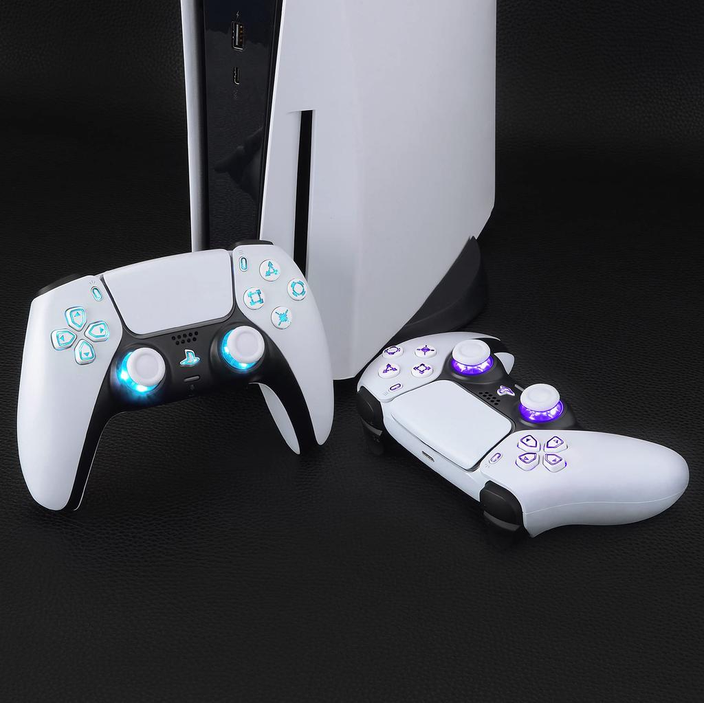 This is not a but an eXtremeRate DTF V3 LED Kit for the PS5 Controller and featuring multicolored illumination for the share and home face controller,