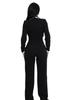 Europäischer & Amerikanischer Mode-Jumpsuit mit Gürtel, Patchwork, Langarm, Herbst/Winter-Stil