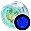 Spin Gear Step One AR mit QR-Code für Anweisungen x Leuchtendes Yo-Yo, Auto-Return Yo-Yo (Klares Blau)