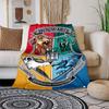 1pc Hogwarts House Crest Cartoon Blanket,Portable Throw for Travel & Camping, All Season Cozy Blanket,Ideal Gift