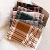 Imitation cashmere scarf autumn and winter plaid versatile couple student scarf temperament plaid fringed shawl atmosphere