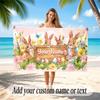 Animals Theme Soft Beach Towel Personalized Custom Name Text Towel Portable for Beach Pool Travel