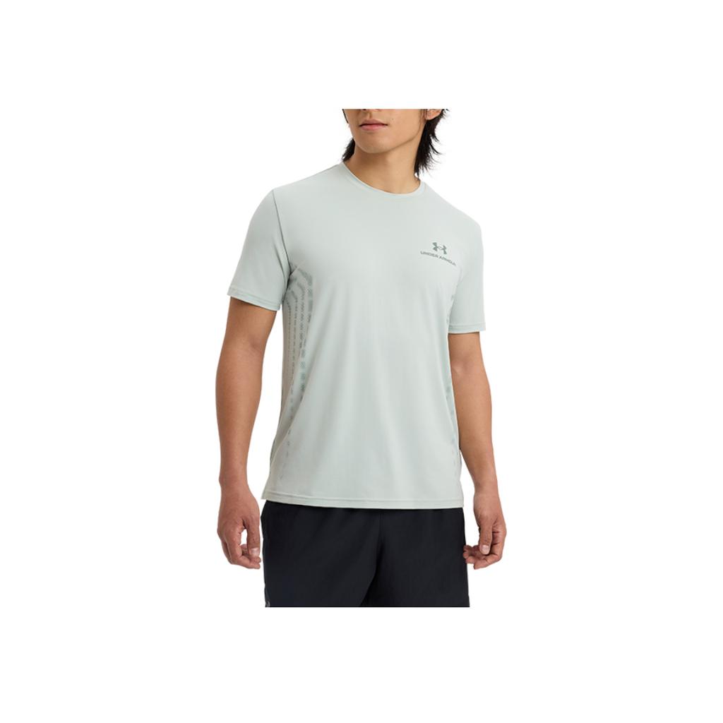 Under Armour Vanish Energy Logo Athletic Bequem Modisch Atmungsaktiv Kurzarm T-Shirt Herren Oberteile Wasserstoff-Grün 1389136-377