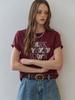 MAXZA Sequin Lettering Round Neck Short Sleeve T-Shirt