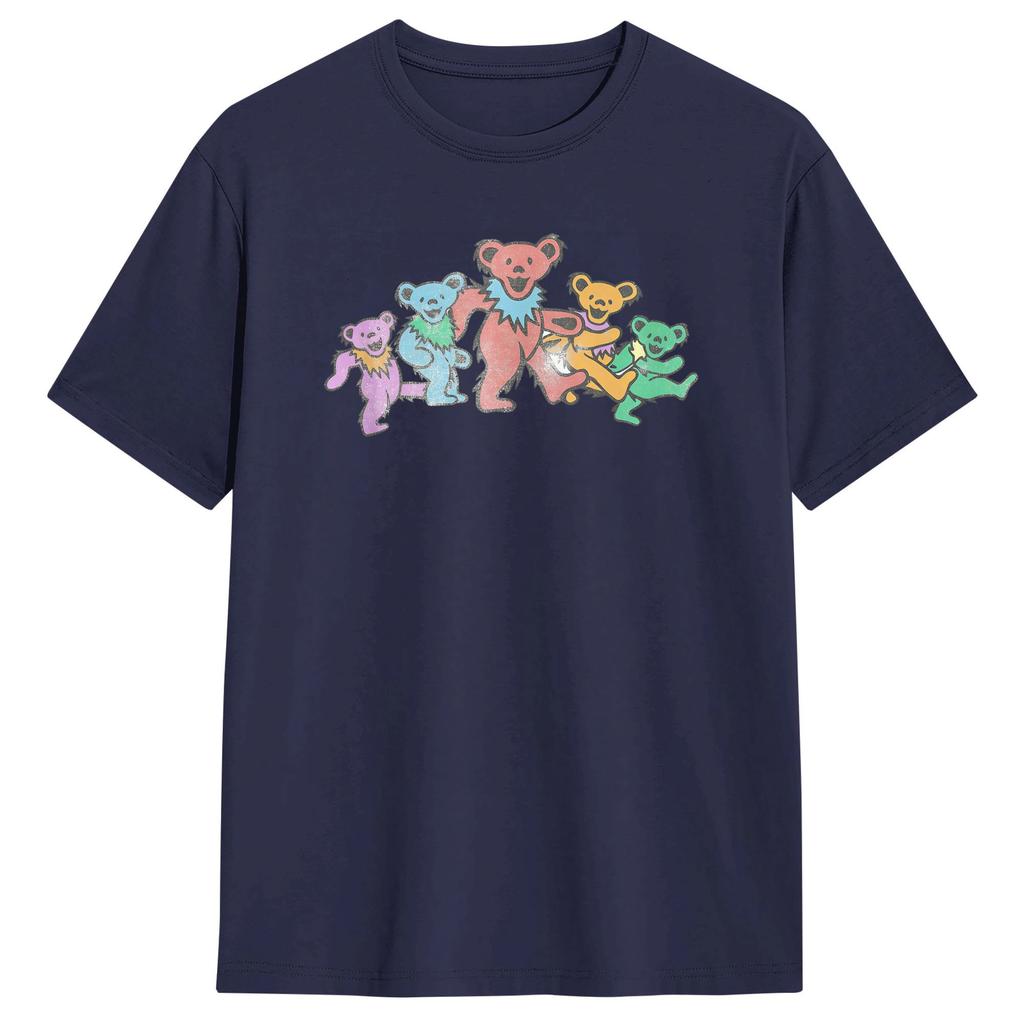 Gratefuls Deads Vintage Dancing Bears Band T Shirts Cotton Top Tees Summer Short Sleeve T Shirt ONeck Harajuku Casual Tshirt