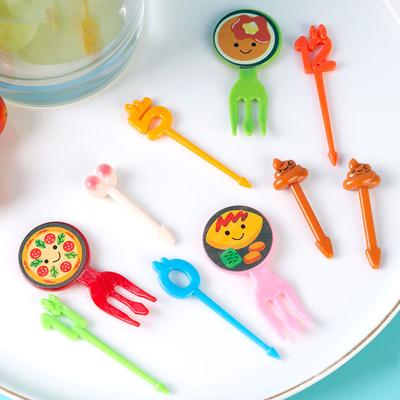 Cartoon Fruit Fork Set Twisted Party Buffet Dessert Food Cocktail Sandwich Stick