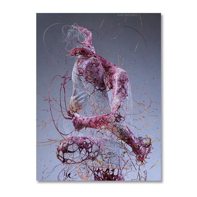 

Современная абстрактная статуя, настенное искусство, 3D видение, холст, картина, скандинавский сюрреализм, скульптура, художественные постеры, принты, изображение для домашнего декора 50x70cm