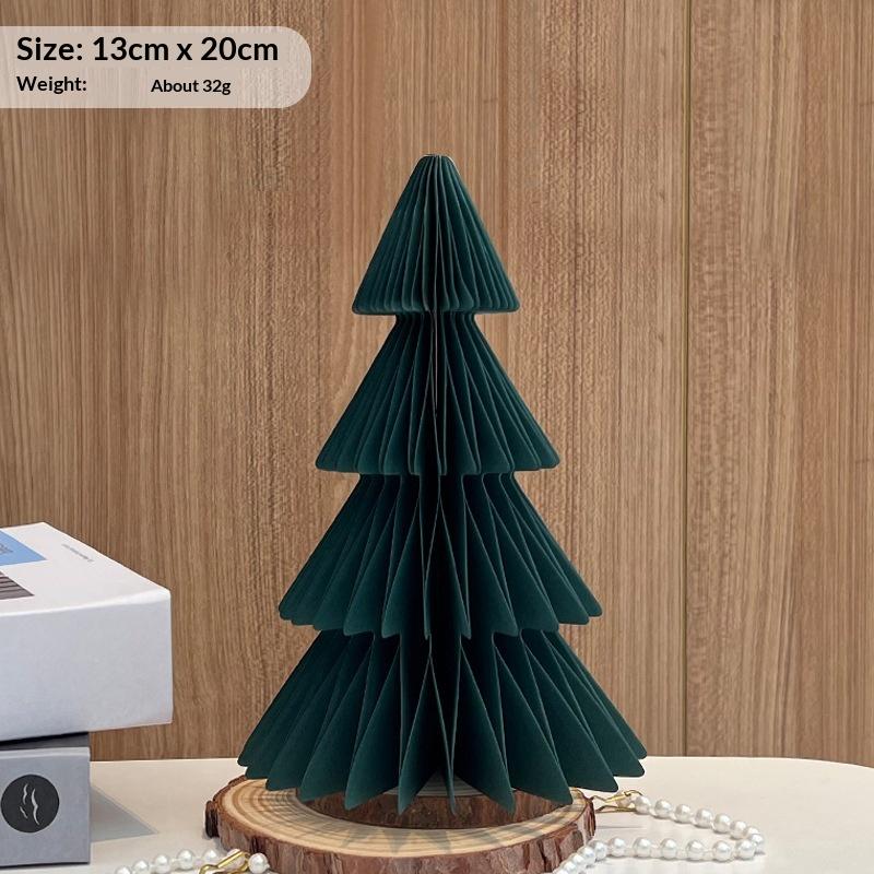 Large Xmas Tree Decoration; 3D Folding Paper Honeycomb Ball for Desktop & Hanging Christmas Ornament Navidad Decoraciones.