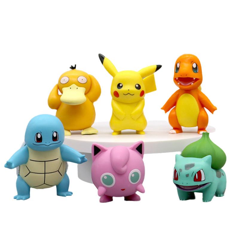 Adorable Pikachu Pokemon Can Reach Duck Cartoon Car Doll Cake Hand Decoration Pvc For Enthusiastic Collectors And Fans