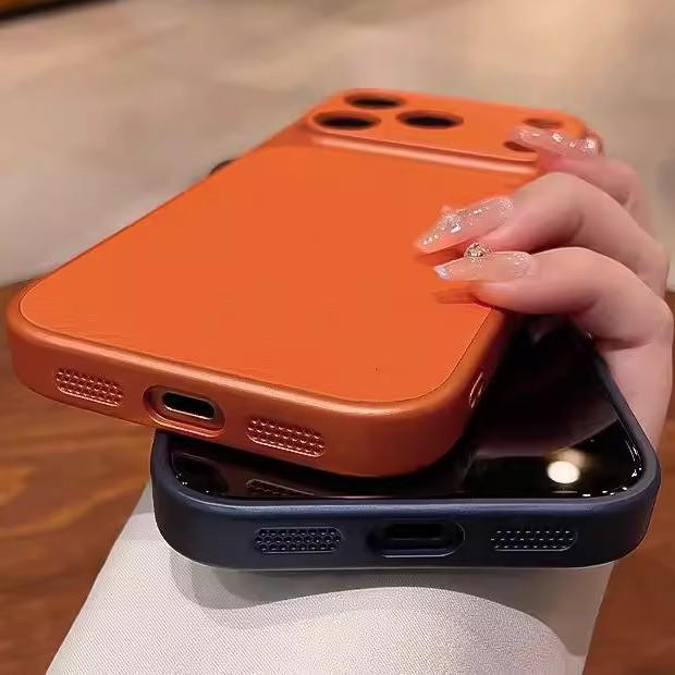 iPhone 17 Pro Max Lychee Leather Pattern Full Coverage Anti-drop Protective Case