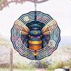 10 Inch Hanging Wind Spinner with 360 Degree Hook for Balcony Garden Decor Spring Summer Outdoor Decoration