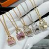 Women's 18K Rose Gold-Plated Diamond Kelly Handbag Necklace