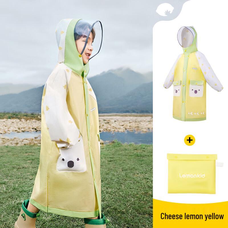 Lemonkid Waterproof School Rain Poncho with Backpack Space