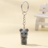 Fashion Plush Resin Mouse Keychain Creative Backpack Pendant  Bag Accessories