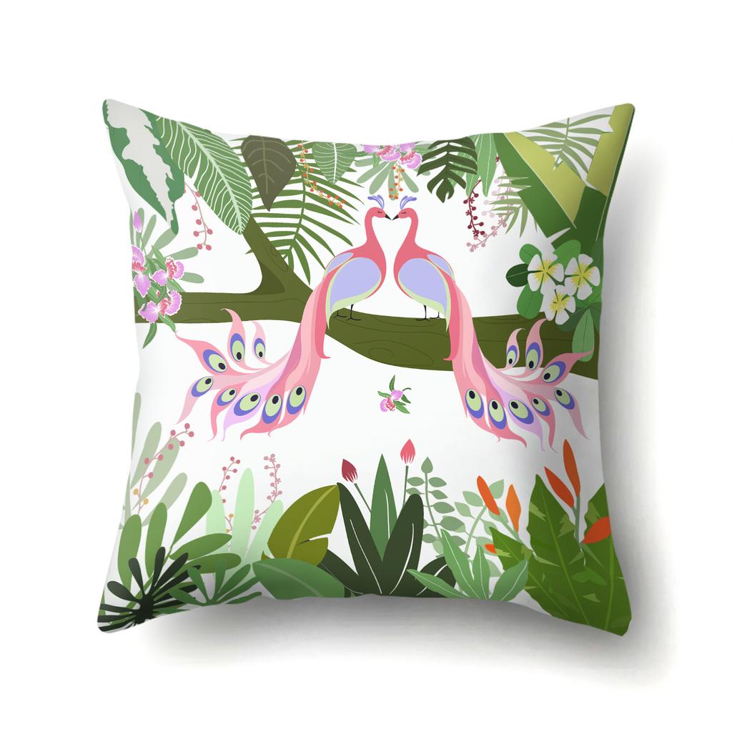 Tier Geometrische Figur Einseitiger Kissenbezug Büro Umarmungskissenbezug Taillenkissenbezug Polyester Einfacher Sofakissenbezug