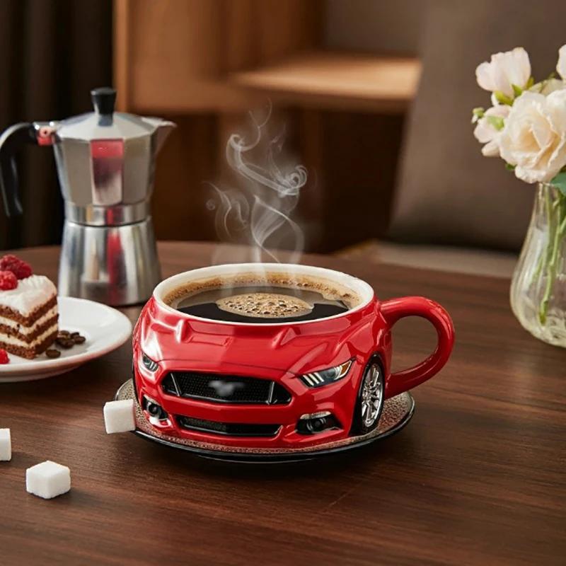 Creative Car Shaped Coffee Mug Stainless Steel Handmade Novelty Water Cup Household Office Coffee Cups Gifts for Car Enthusiasts
