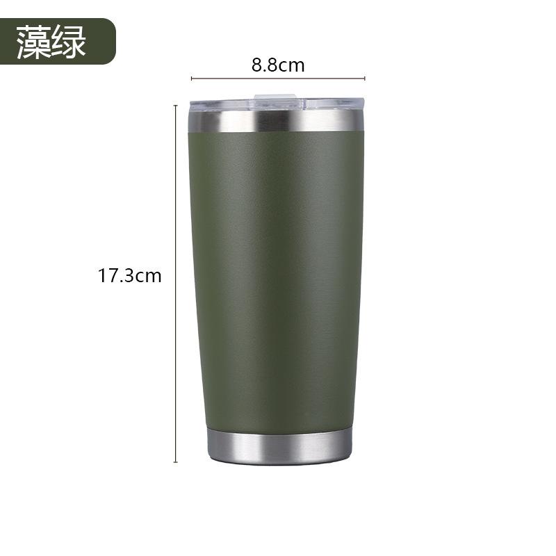 20oz 304 Stainless Steel Insulated Thermos Cups, Double-Wall Vacuum Insulation, Coffee/Beer/Party Cups with Spill-Proof Lid