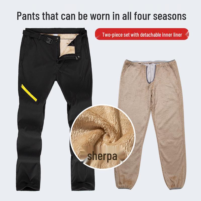 Unisex Softshell Waterproof Fleece Climbing Pants for Autumn/Winter