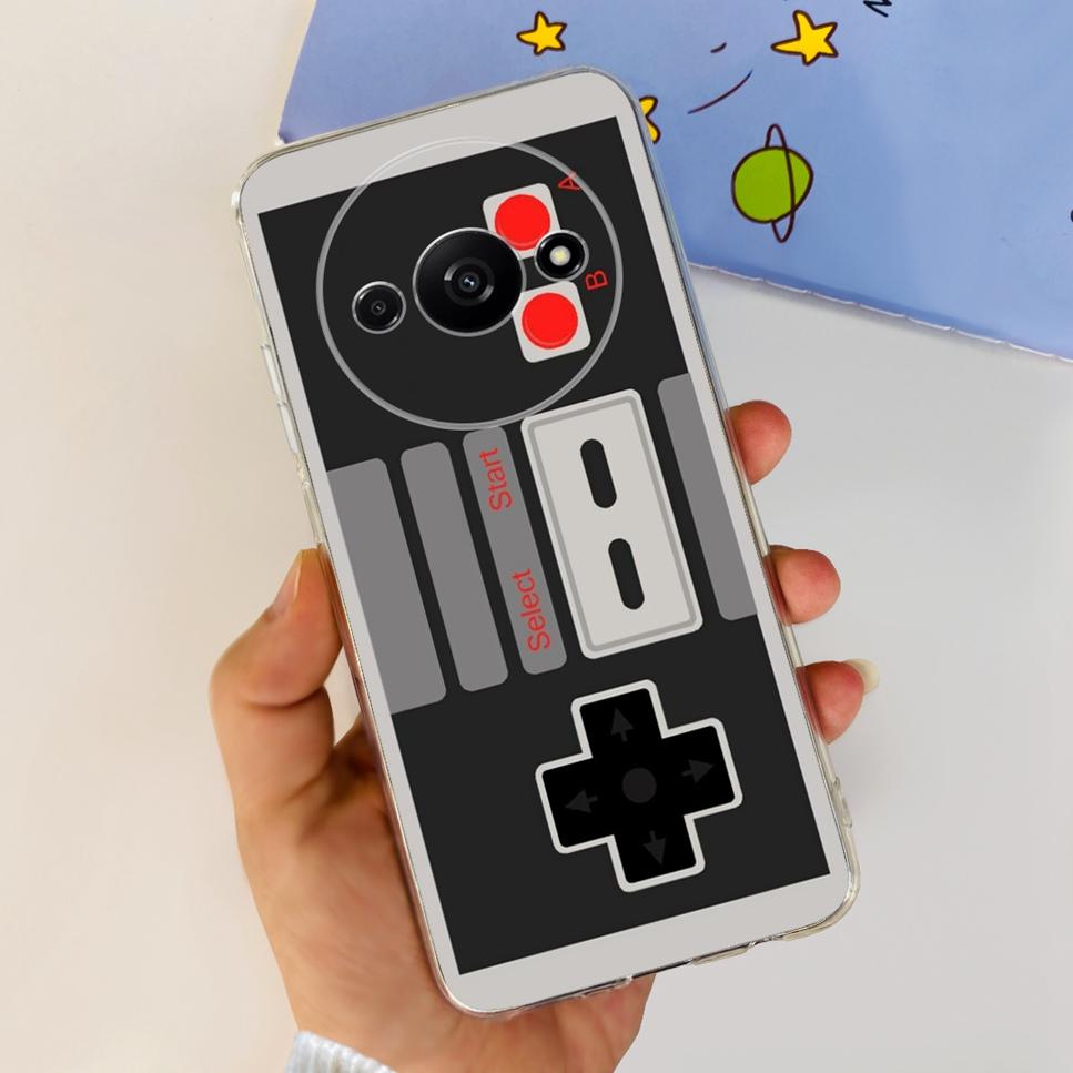 For Xiaomi Redmi A3 4G Case Fashion Girl Cartoon Print Soft Silicone Back Cover For Redmi A3 6.71" Shockproof Phone Case Funda