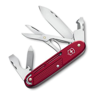 Alox Refined Synergy X Multi-Tool Knife 10 Functions Swiss Made Red Compact Outdoor Camping Survival Disaster Preparedness Gift 0.8226.20