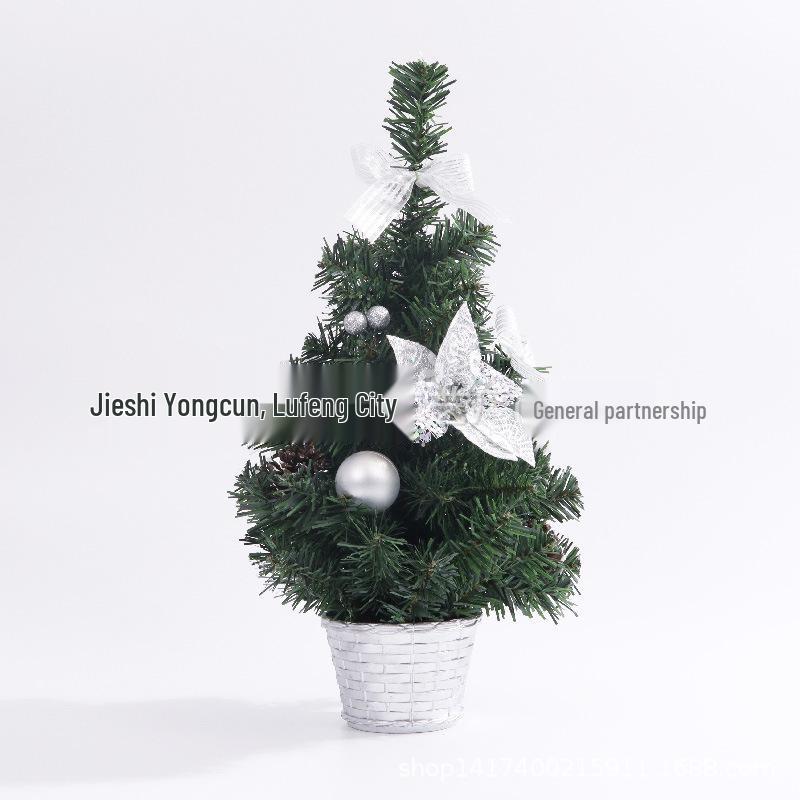 Festive Mini Artificial Christmas Tree Ornaments - 20CM Tabletop Family Gifts