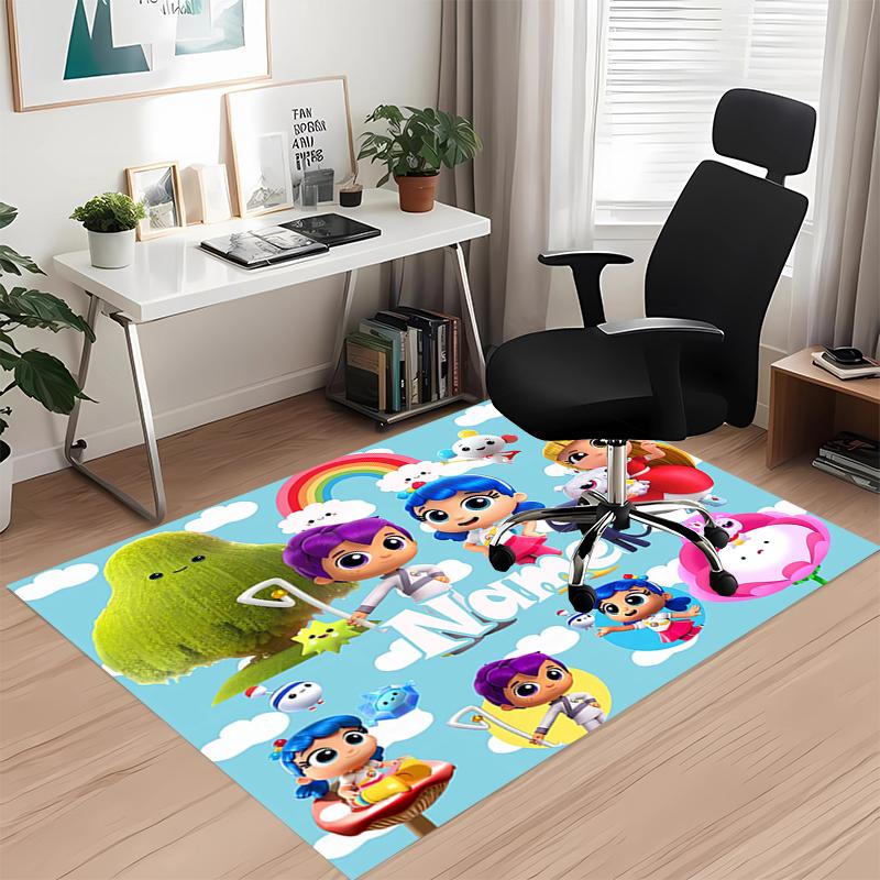 Custom Name True and the Rainbow Kingdom Printed Carpet, for Office Chair Living Room Bedroom Kitchen Room Decor Gifts.