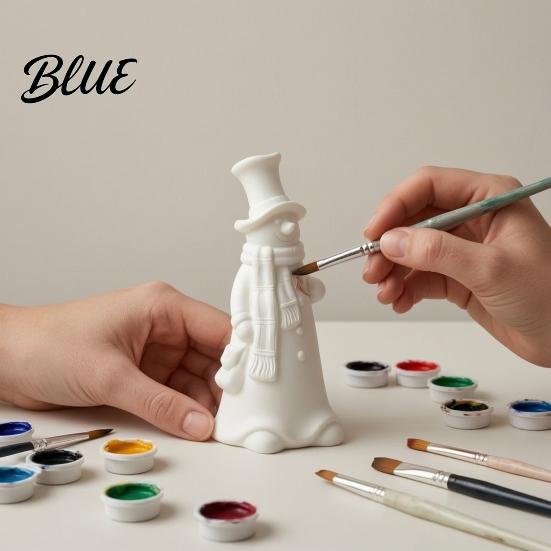 DIY White Ornament for Painting 3D Printed Smiling Snowman Statue Christmas Decor Minimalist Tall Holiday Store Display Props Tabletop Figurine Xmas