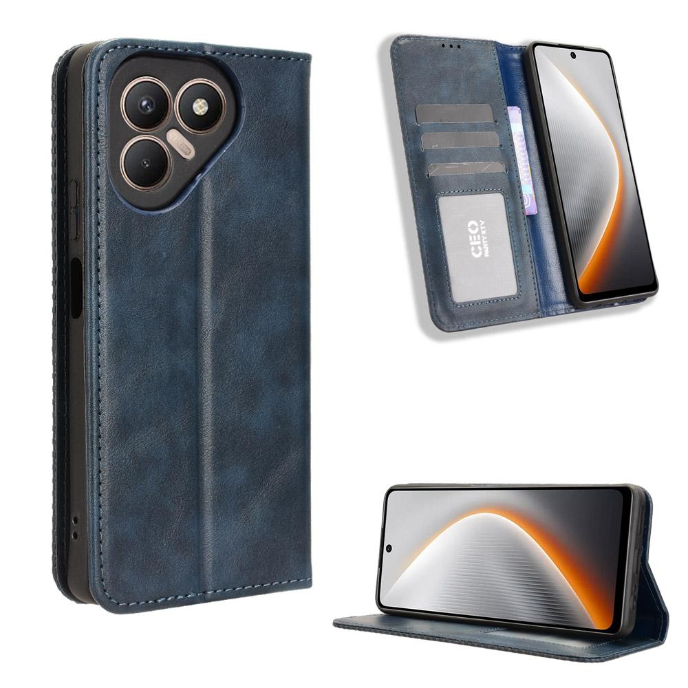 Flip Cases for Tecno Pova 7 PU Leather Full-Body Protection With [RFID Blocking] Shockproof Durable Retro Phone Case