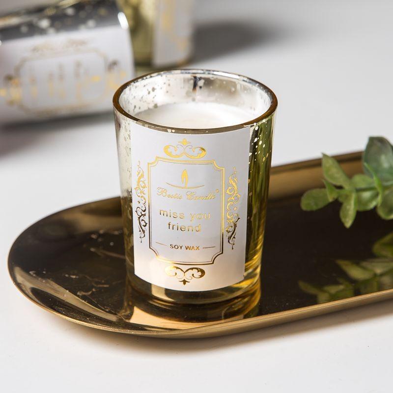 Aromatherapy Candles Glass Cup Three-color Fragrance Soybean Wax Fragrance Souvenir Gift Box Hotel