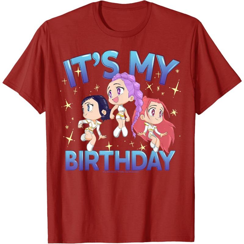 Kpop Dämonenjäger Geburtstag Chibi Gruppe T-Shirt | Trendige Fanbekleidung für Erwachsene