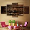 Canvas Painting Airplane Biplane Model 5 Pieces Wall Art Painting Modular Wallpapers Poster Print Decor