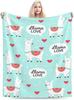 Alpaca Throw Blanket Cute Llamas Blanket Alpaca Gifts for Women Girls Soft Cozy Flannel Fleece Fuzzy Stuffed Plush Bedding Decor