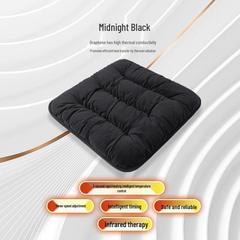 Graphene Heated Seat Cushion for Car & Office - USB-Powered Winter Heating Pad