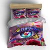 3Pcs Magical Eye Bedding Set, Anime Style Eye with Rose and Butterflies Print Duvet Cover + 2 Pillowcases, Fantasy Decor
