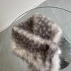 Thickened Plush Scarf Grey Deer Print Winter Shawl Soft Warm Scarf  Winter