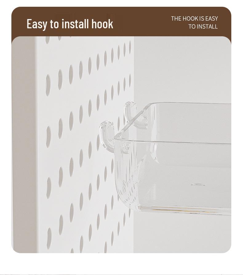 Customizable DIY Pegboard Desk Organizer Storage Box for Students