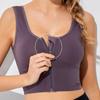 Intimo sportivo da donna con cerniera frontale che esegue il reggiseno sportivo I-back Yoga