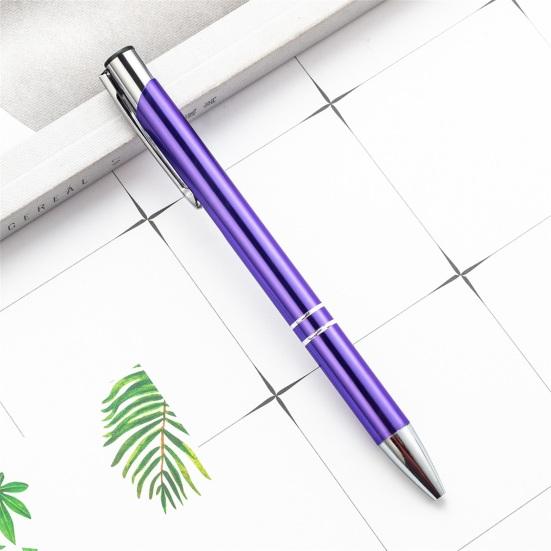 2Pcs Ballpoint Pen Black Ink Retractable Plastic Medium Point Advertising Pen for Students