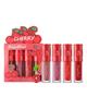Dragon Ranee Velvet Matte Lip Glaze Set Non-fading Non-stick Cup Fruit Makeup Lip Gloss Four Mini Boxes