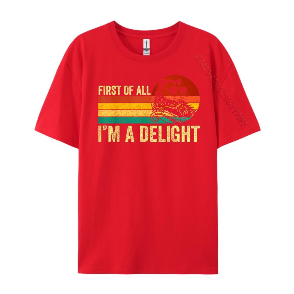 

First Of All I M A Delight Sarcastic Angry Opossum Possum Graphic Tee Shirt Autumn Funny Shirt Hip Hop S