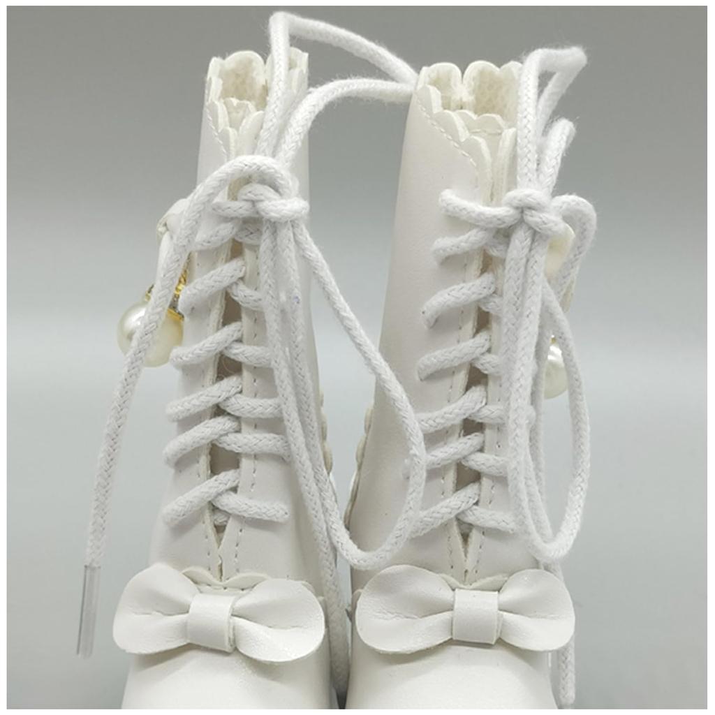 OLYOLY [2-teiliges Set] 13 Puppenschuhe, Plateau-Stiefeletten, High Heels, Niedliche Puppenkleidung, Miniatur-Puppenoutfit, Schleife, Dienstmädchenkleid, Figur,