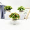 Plastic Paniculata Gypsophila L Potted Plant Bonsai With Roped Bow Wedding Decor