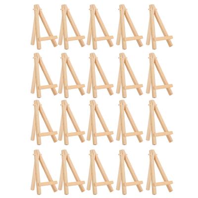 20Pz Cavalletto in Legno Oggetto d'Arte Mini A-Frame Legno Naturale Supporto Treppiede Espositore per Decorazione Oggetti di Scena Mostra